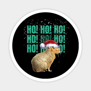 Capybara Christmas and HO! HO! HO! Cute capybara Magnet